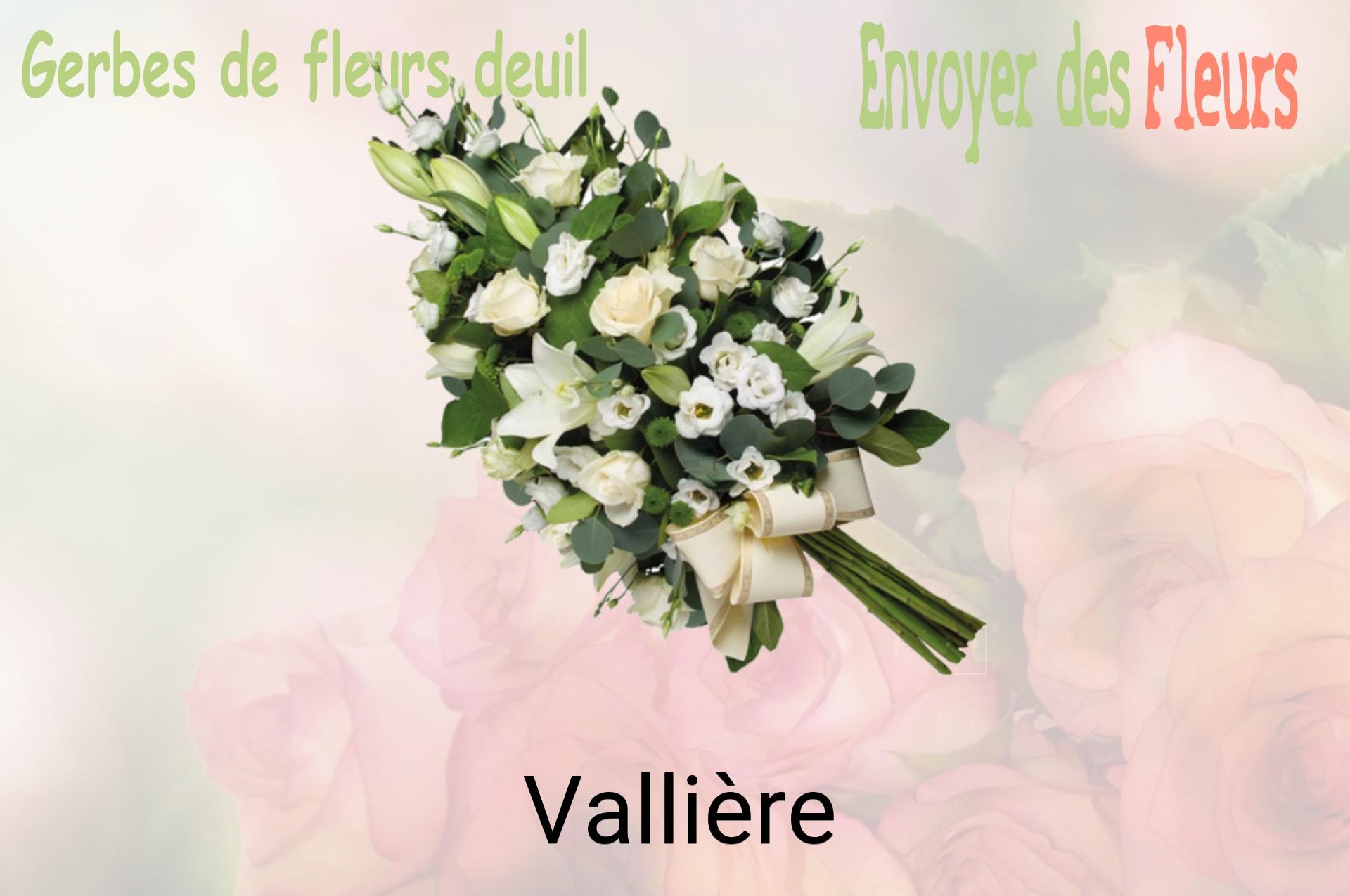 Gerbe de fleurs de deuil livrée à Vallière